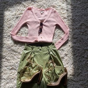 Light Pink Button Sweater